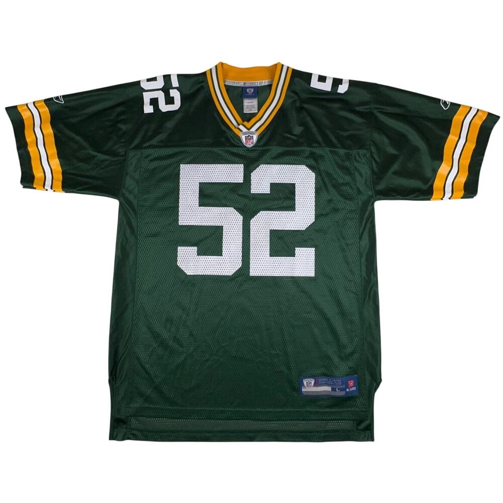 Reebok Green Bay Packers Clay Matthews 52 Jersey Mens Large Green NFL Football